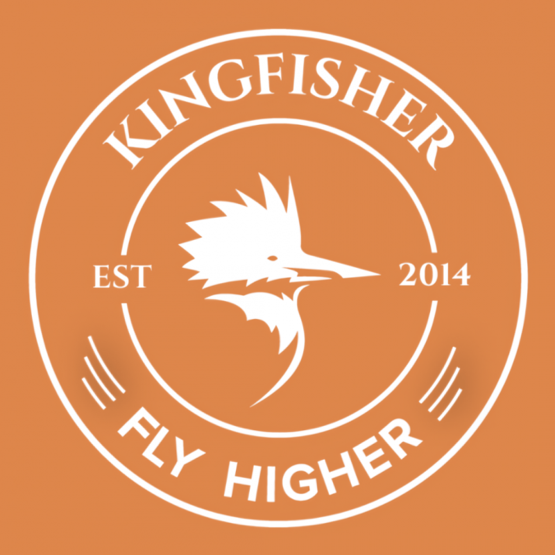 kingfisher cannabis flower in Michigan logo fly higher